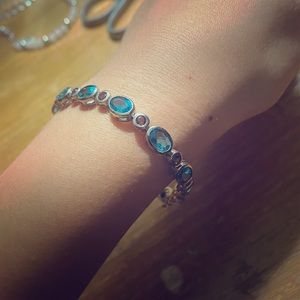 Beautiful purple and blue stone bracelet 925